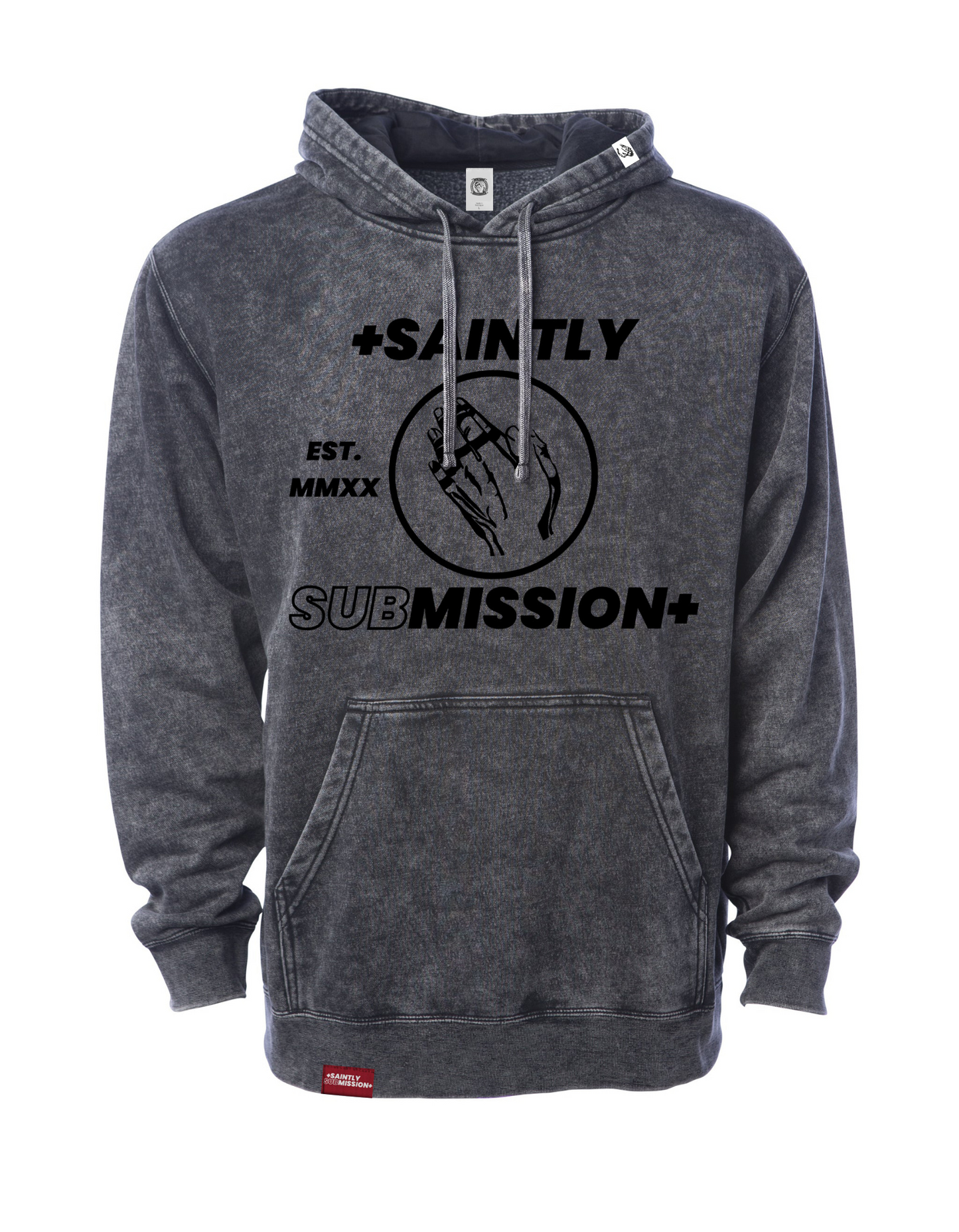 Black on Black Mineral Wash Hoodie