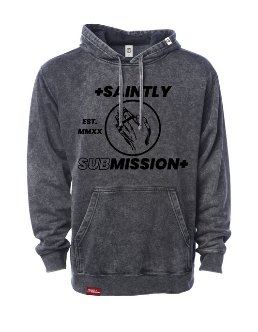 Black on Black Mineral Wash Hoodie